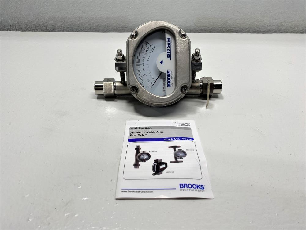 Brooks 1/2" NPT Armored Variable Area Flow Meter 3810GAD08DAAA2A00000